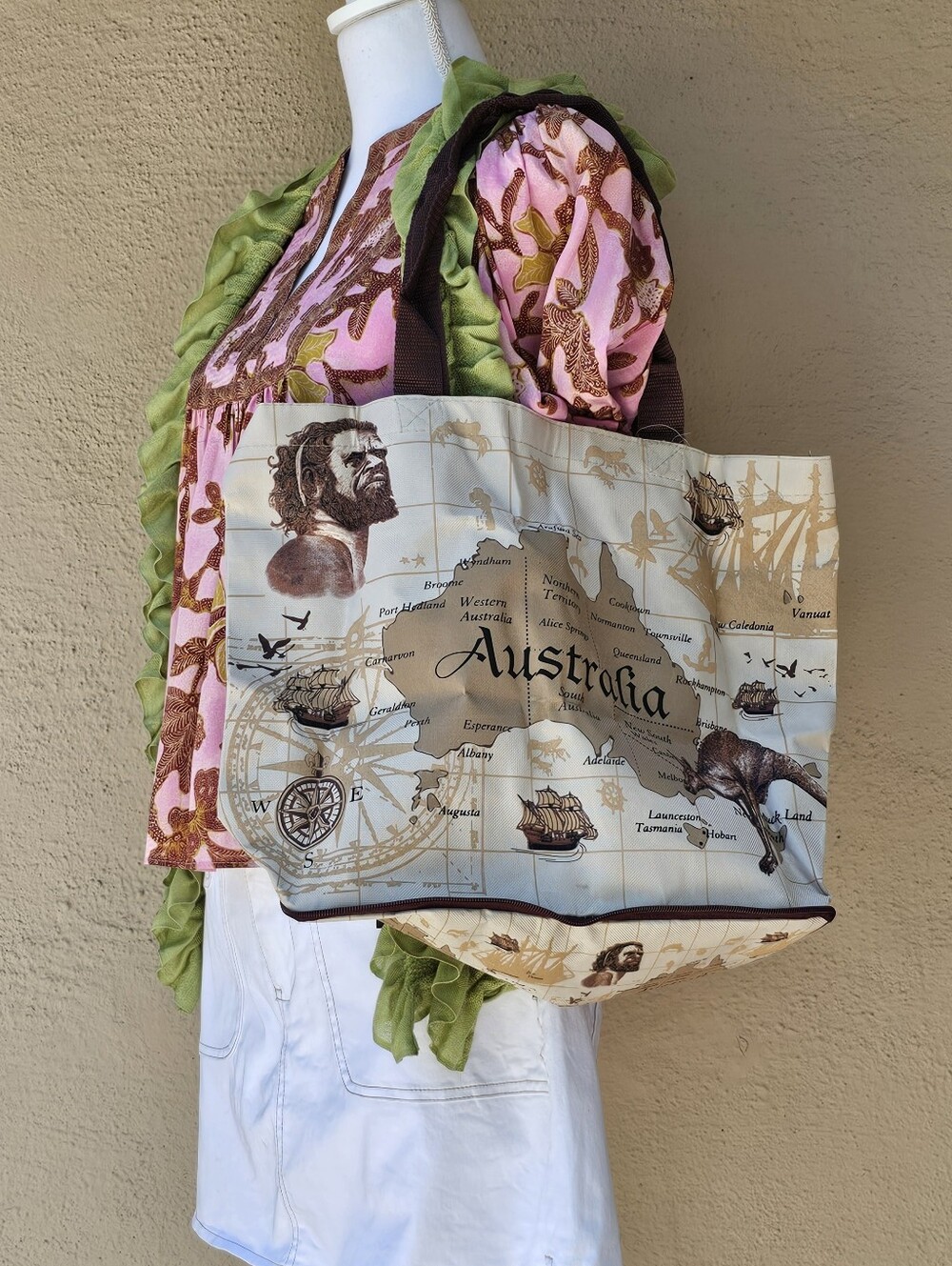 Australia Collapsable Travel Destination Tote Bag